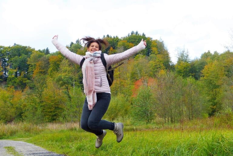 woman enjoying life
